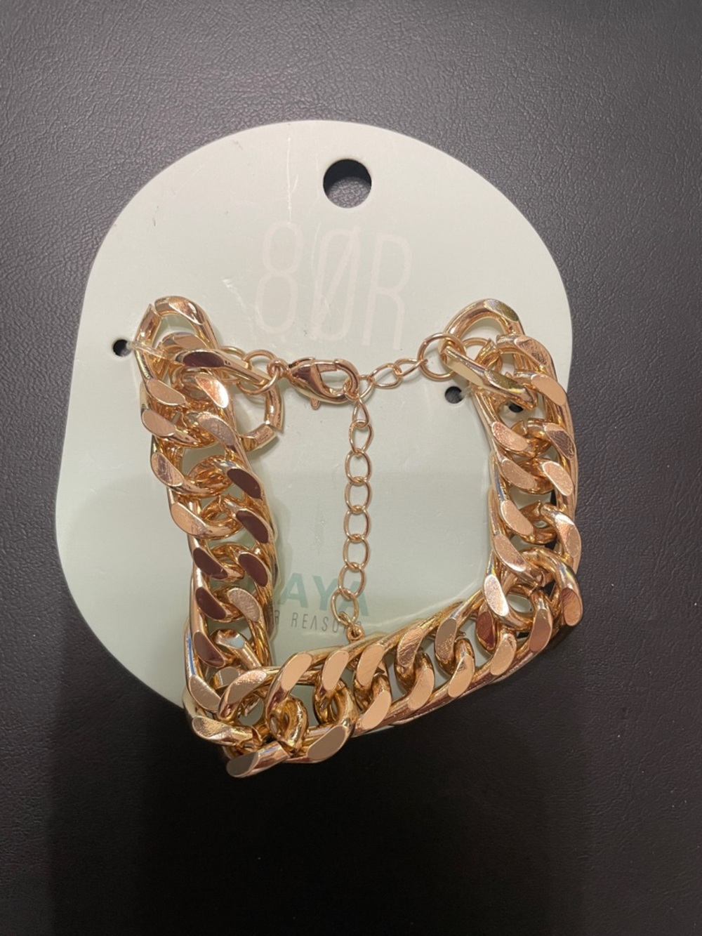 8 Other Reasons x Draya Michele Collab NWT Gold Chunky Chain Bracelet